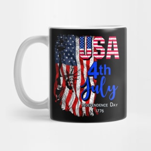 Retro American Flag 4th of JULY Patriotic USA Mug